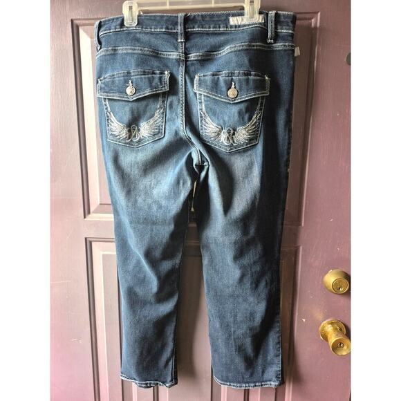 Rock & Republic plus size jeans with stretch womens size 16 dark blue - Picture 3 of 6